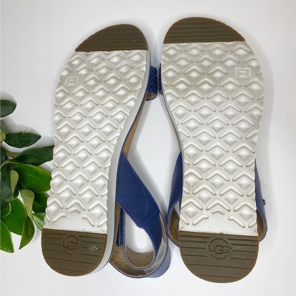 UGG Navy Blue Laddie Marino Sandals Size 7.5 - Picture 7 of 10